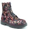 HEAVENLY FEET WOMENS ZIP LACE ANKLE BOOT - ROSE PINK VELOUR